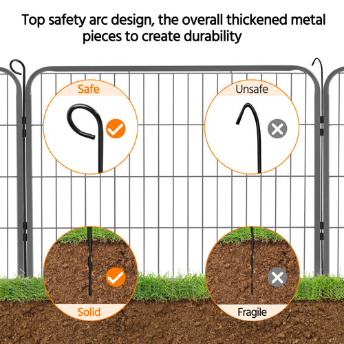 Yaheetech 16 Panels Playpen Large Barrier Metal Dog Pen & Reviews Wayfair